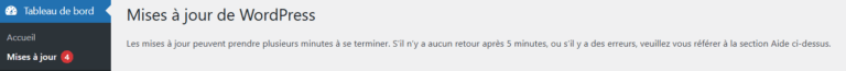 Mise à jour WordPress