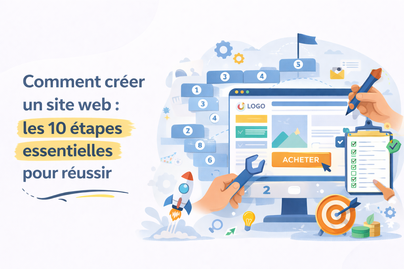 Comment créer un site web : guide complet en 10 étapes