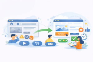 design épuré et professionnel augmente la conversion