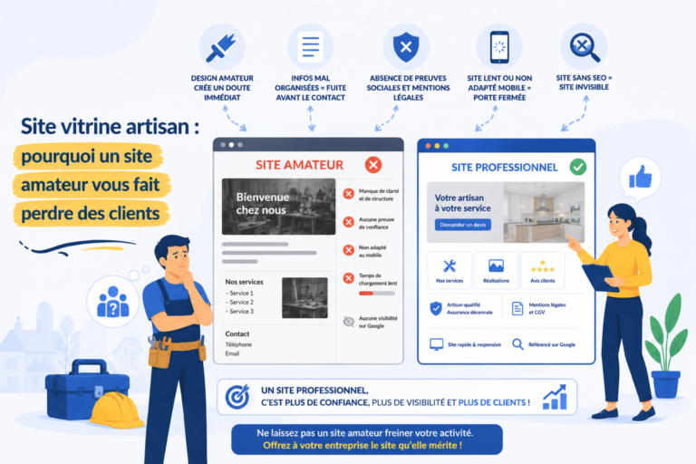 Site vitrine artisan un site amateur vous fait perdre des clients
