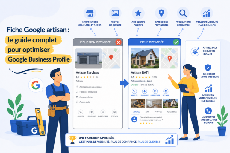 guide pour optimiser fiche google Artisan - Google Business Profile