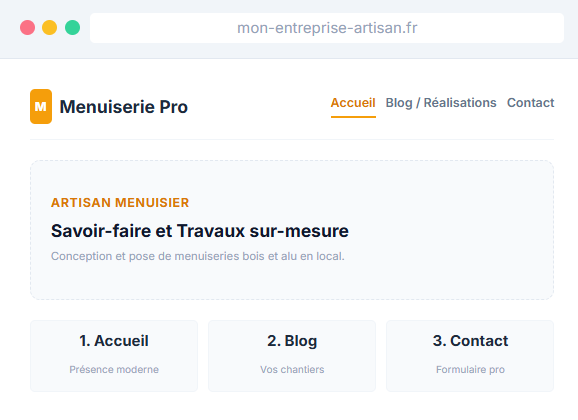 Un site internet professionnel pour artisan dès 750 €