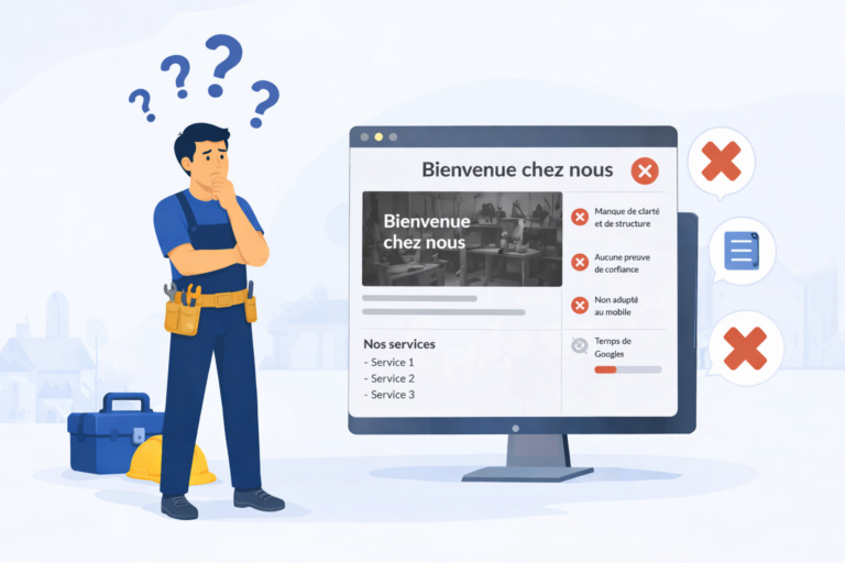 Un design amateur sur votre site vitrine crée un doute immédiat sur la qualité de votre travail