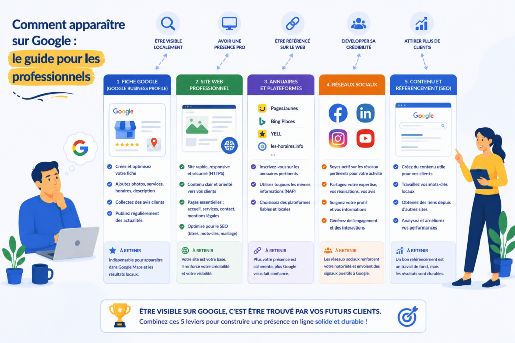 Comment apparaître sur Google : le guide pour les professionnels