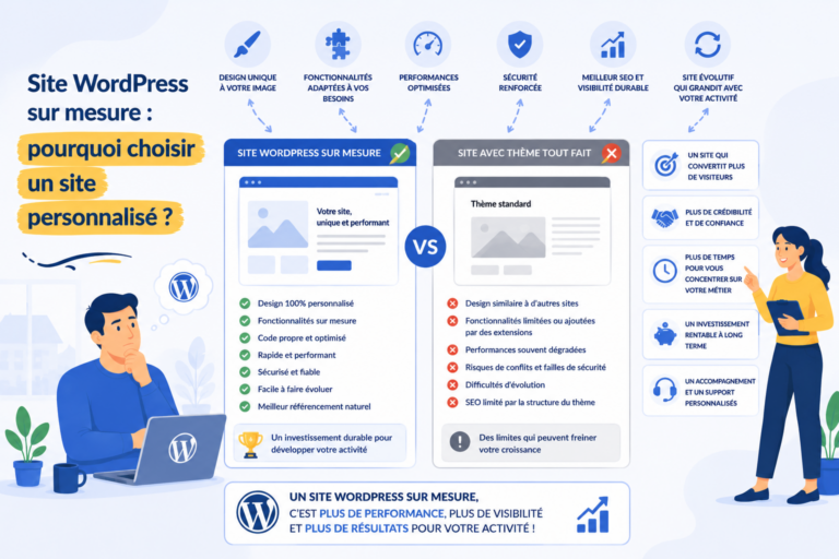 Site WordPress sur mesure : pourquoi choisir un site personnalisé ?
