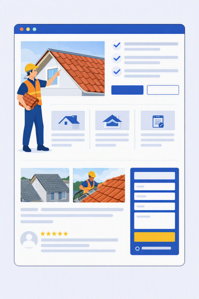 modèle page services pour artisan couvreur