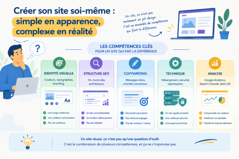 Créer son site soi-même - les compétences clés
